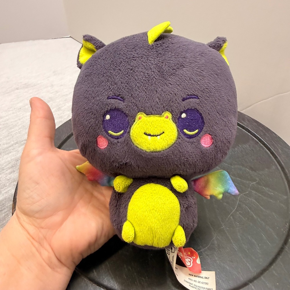 Gund Willie Wings Purple Dragon Plush Rainbow Wings Lime‎ Green T84501 6 Inch